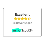 Auszeichnung ImmoScout24 für Bewertung "Exzellent"