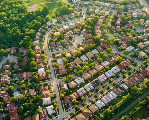 Luftbild einer Siedlung | Immobilienbewertung