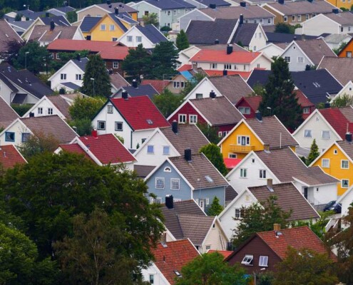 Einfamilienhaussiedlung in Deutschland