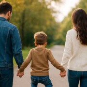 Kaufen statt Mieten Eine glückliche Familie geht spazieren, als Symbolbild dafür, dass sie den Sprung vom Wohnen zur Miete zum Eigenheim geschafft hat | Kaufen statt Mieten