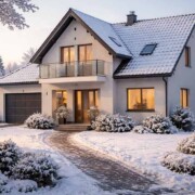 Immobilienverkauf Ein Einfamilienhaus im Schnee als Symbolbild für den Immobilienverkauf im Winter | Immobilienverkauf